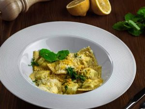 Ravioli Ricotta e Espinafres